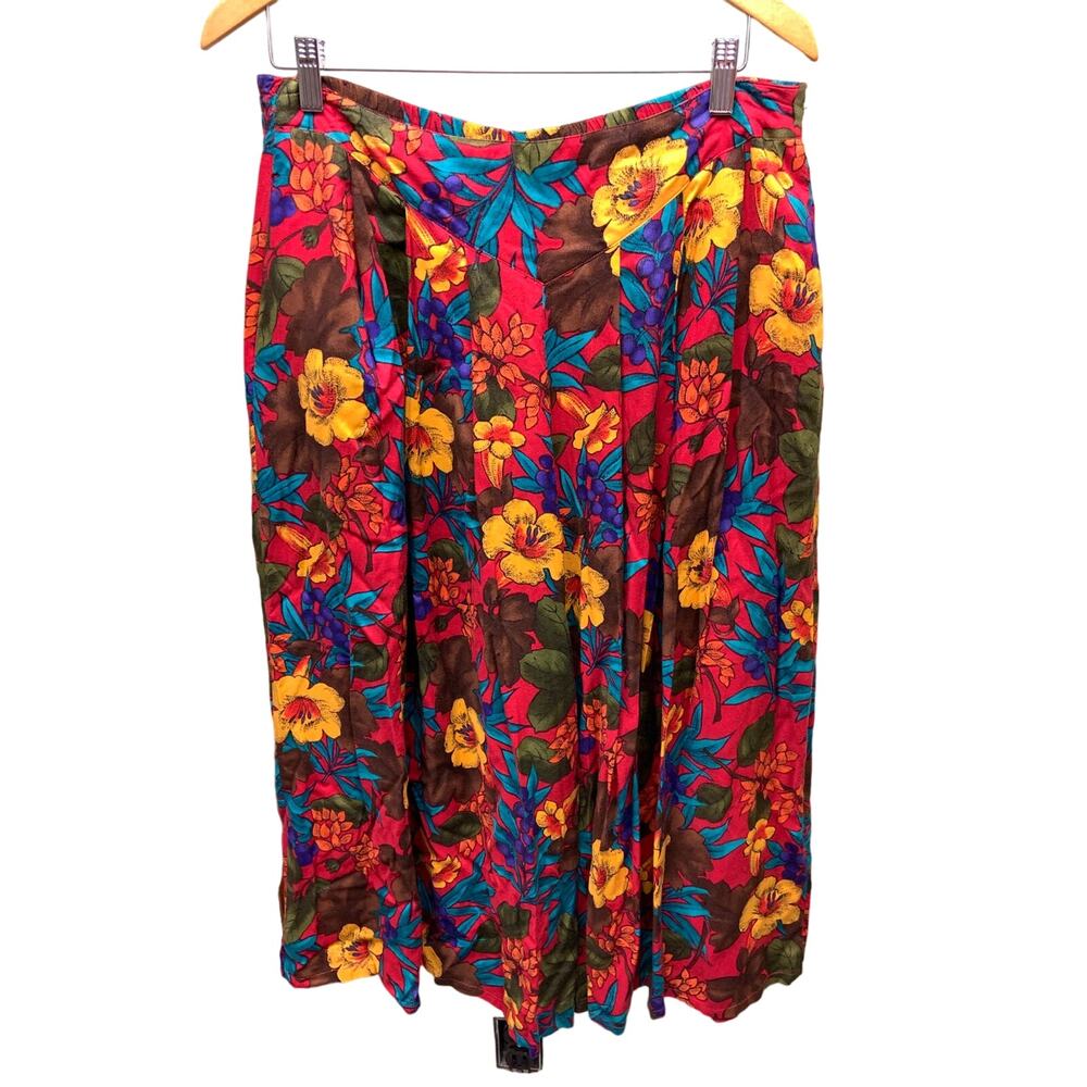 Breckenridge Vintage Multicolor Floral Square Pants Skirt Pants Size 8